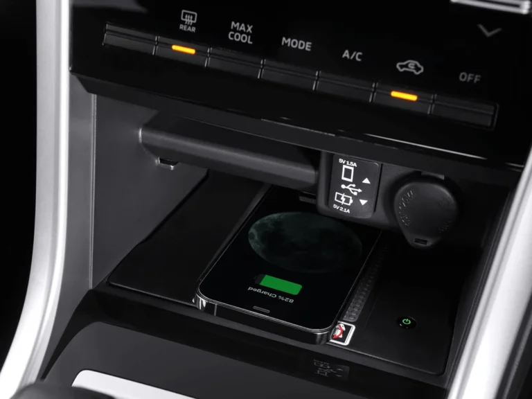 Front Console Tray with Card Holder, USB Port, Power Outlet and Wireless Charger